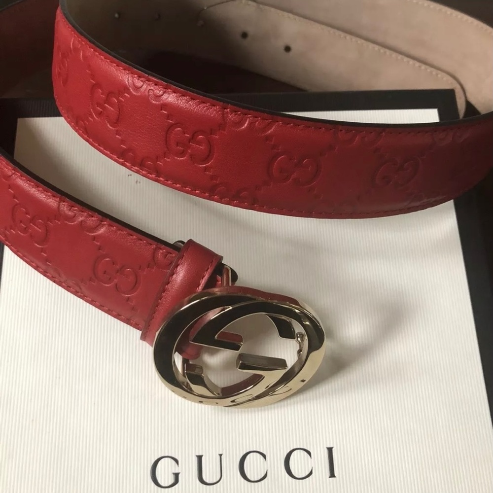 Gucci red belt new